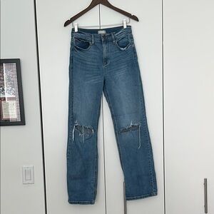 Altar'd State Blue Straight Leg Jeans
